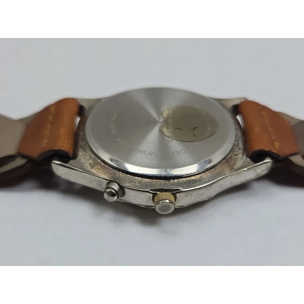 Vintage Wrangler LunaGlo Backlight Leather Watch New Battery Light Up Western
